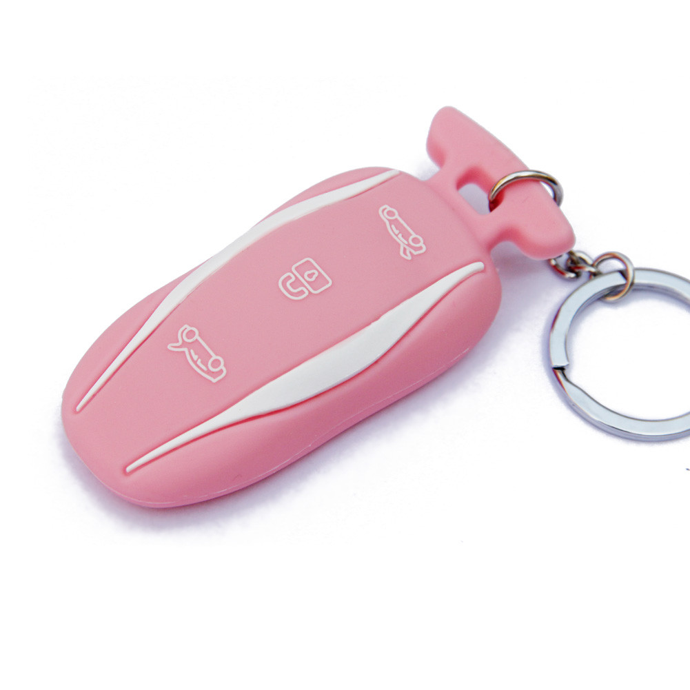 Topfit Silicone for Tesla Car Fobpocket, Car Key Chain, Key Case, Key Cover for Tesla Model S