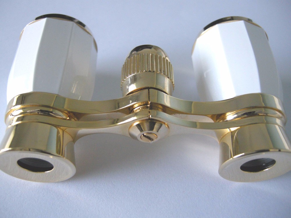 Antique Zoom Binoculars Glasses , Vintage Opera Glasses With Handle