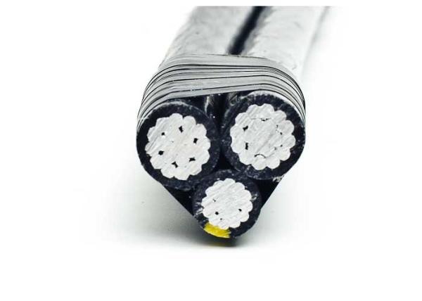 0.6/1KV Aerial Drop Cable , Aerial Electrical Cable Overhead Line Triplex ASTM
