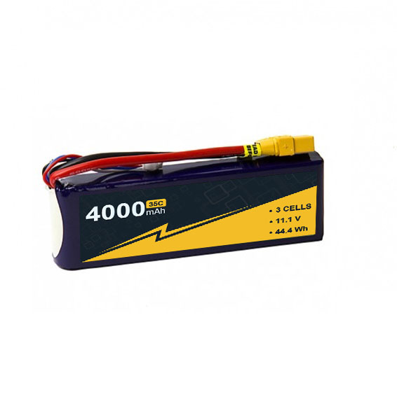 11.1V 75C RC Airplane Battery 4000mAh 3S With W/XT-90 Connector