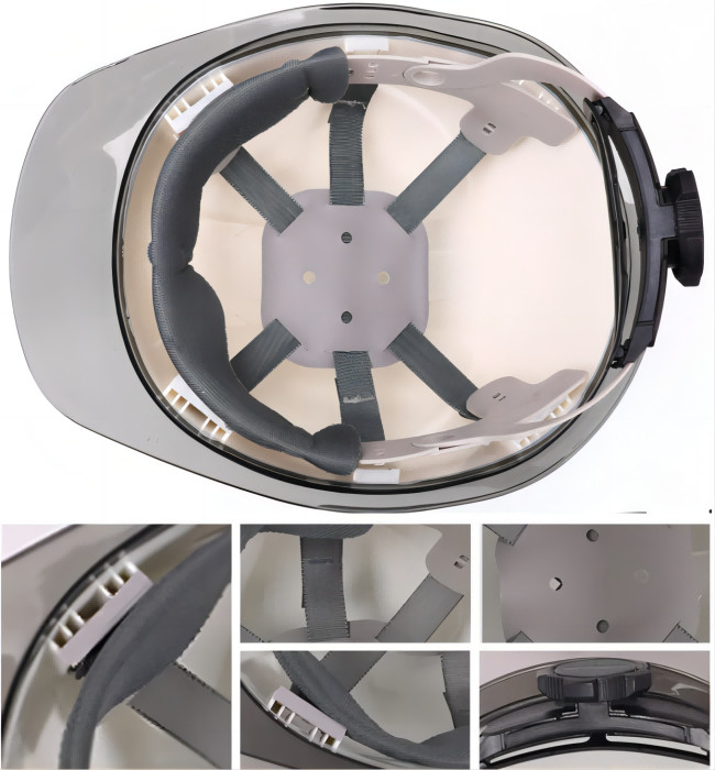 Anti Shock Work Head Safety Helmet EN397 6 Points Suspension For Electric Power