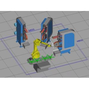  Auto 220v Robot Grinding Machine For Office Chair Leg Manufactures