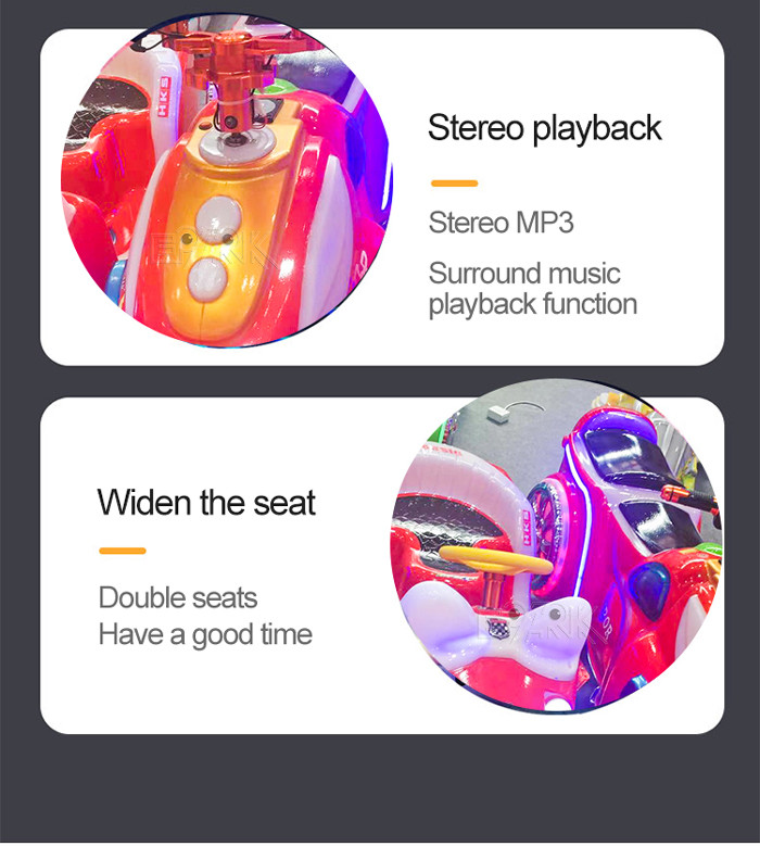 Coin Operated Robocop 200Kg Fiberglass Kids Ride Bumper Car For Two People