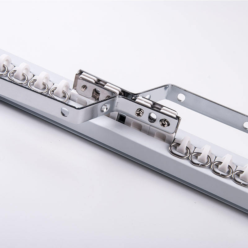 Aluminum smart home corrugated folding automatic ceiling bracket electric curtain track system