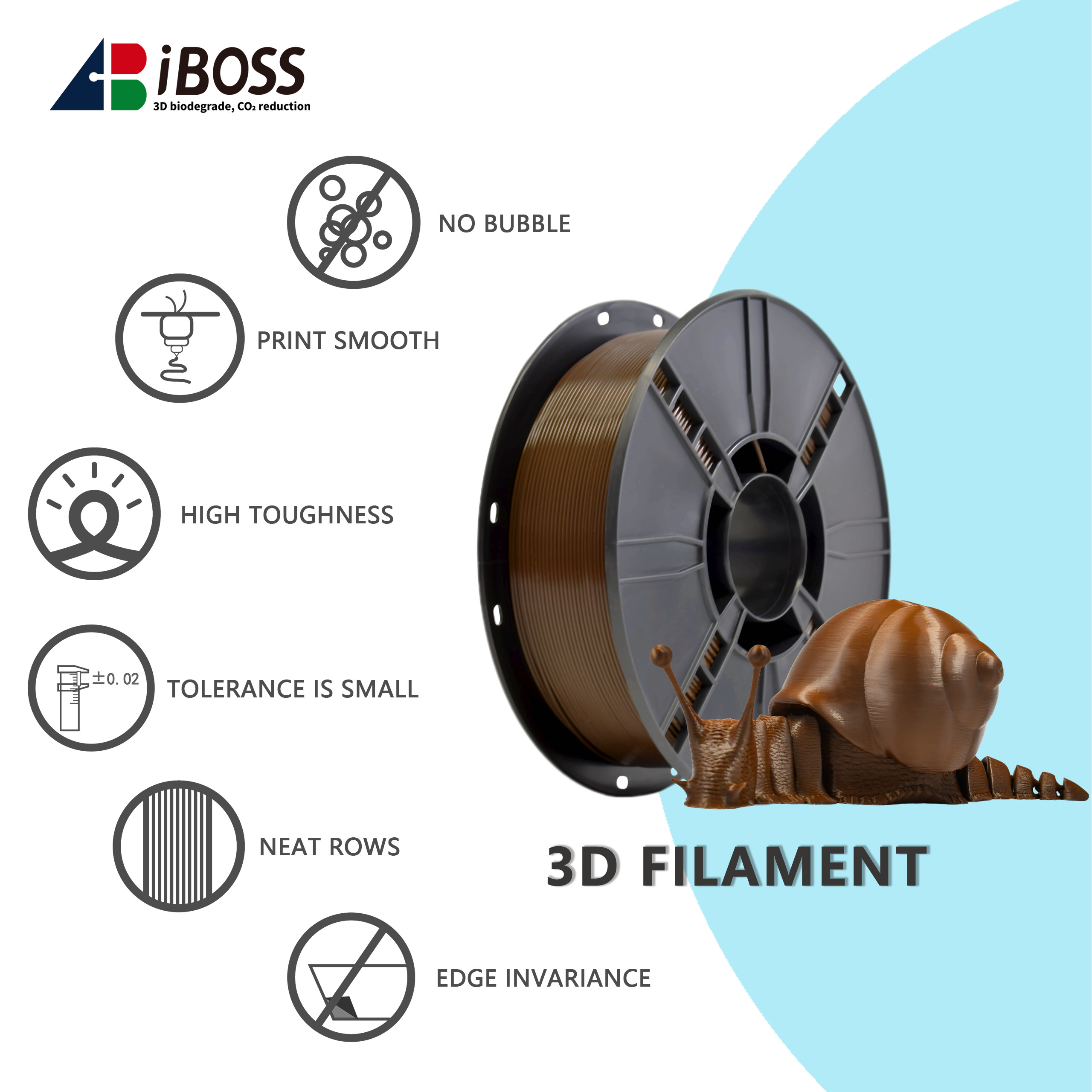Strong Toughness PLA+ Filament 1.75mm Terra Brown 3d Printing Filament