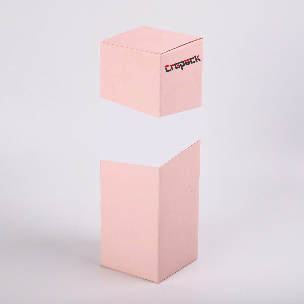 Pink Single Bottle Perfume Cosmetic Packaging Boxes With Insert Pink Interior