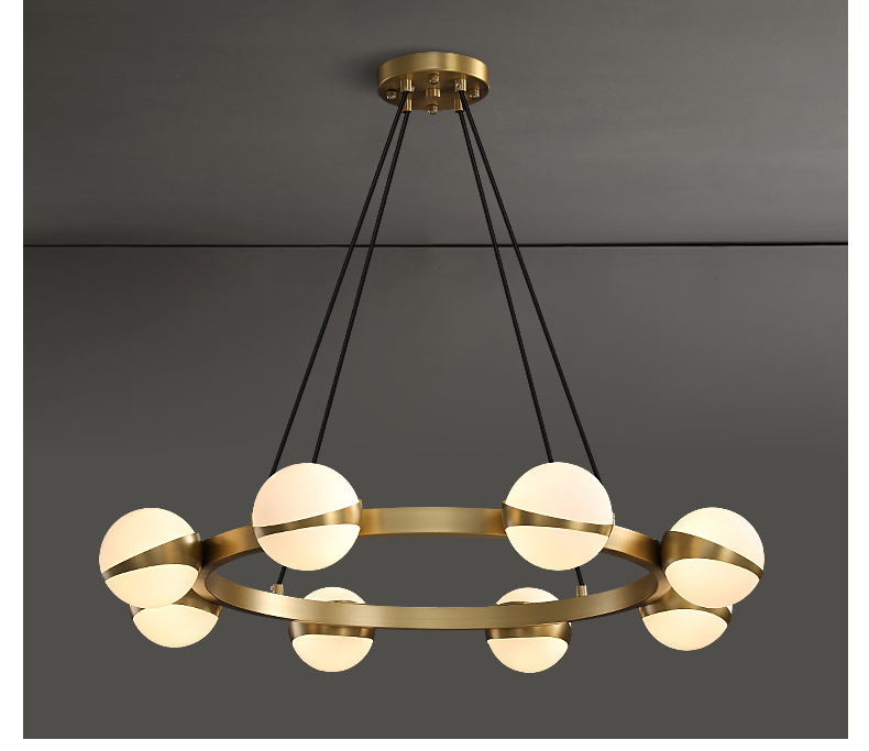 Modern living Room Copper Chandelier Lamp Luxury Bedroom Chandelier Lighting(WH-MI-460)