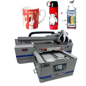 Multifunctional LED UV Flatbed Printer C+W+Varnish Small 4060 A2 Size Uv Dtf