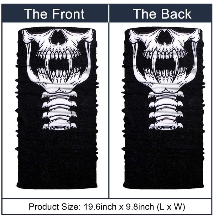 Women Outfit Print Headbands Skeleton Neck Tube Bandanas