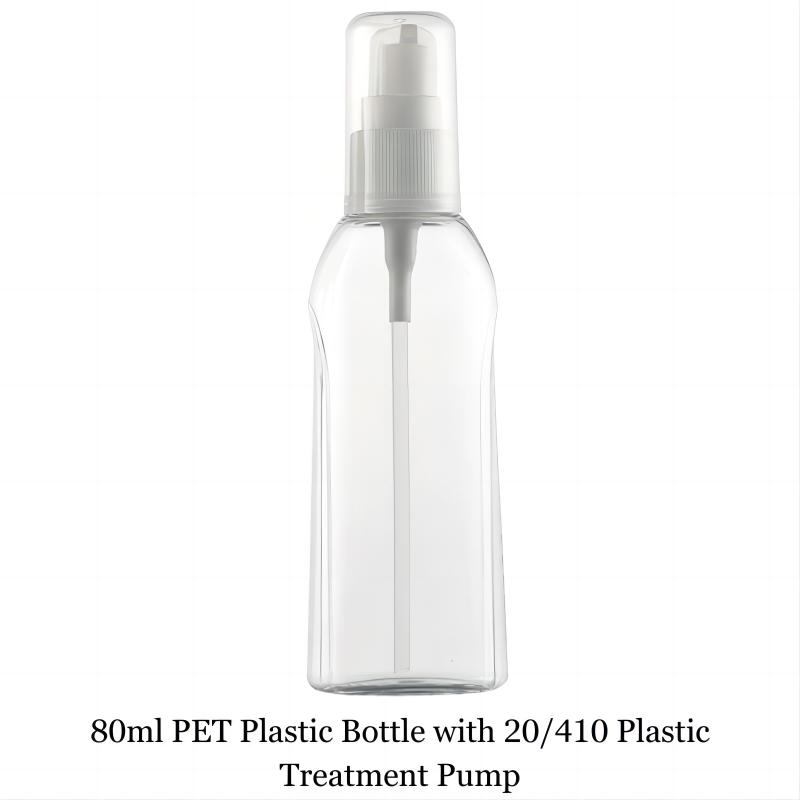 80ml PET Plastic Bottle with Plastic Pump Sprayer Cap for Shampoo Shower Gel Lotion Essence