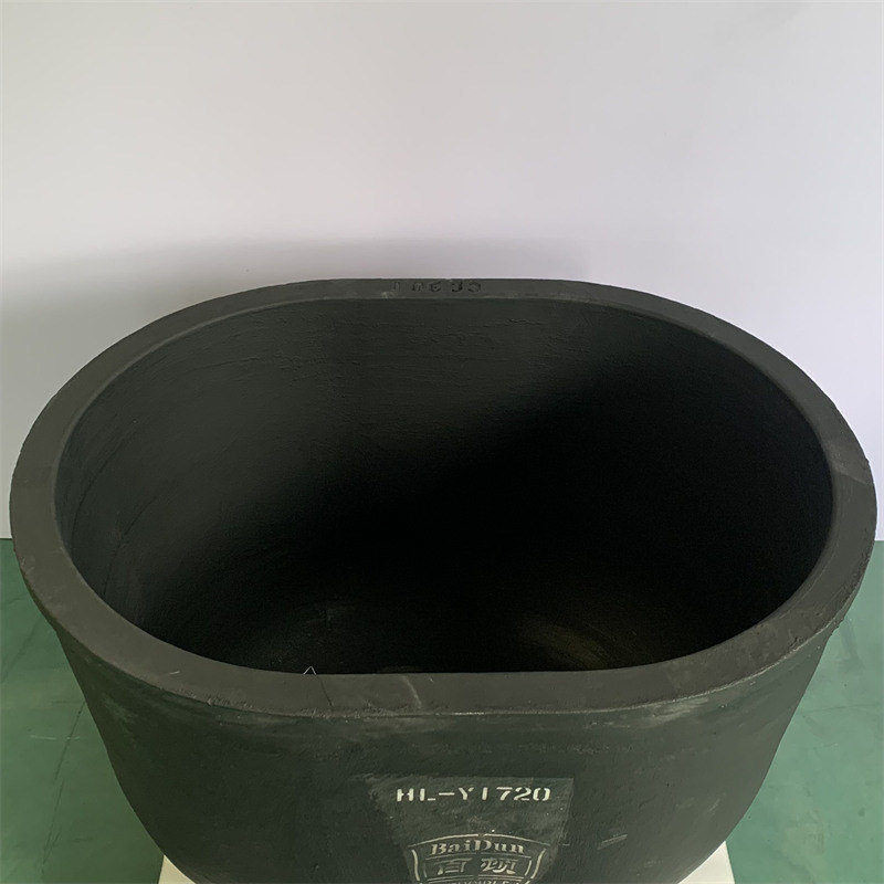 Chemical Resistance Oval Type Crucible Isostatic Pressing Silicon Carbide Crucible