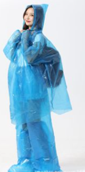 Hiking Green PE Disposable Motorcycle Raincoat Set with Customized Logo and Beyond
