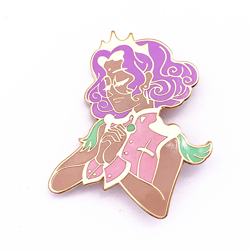 3D Wing Custom Metal Badges , Plated Gold Metal Enamel Pin Badges