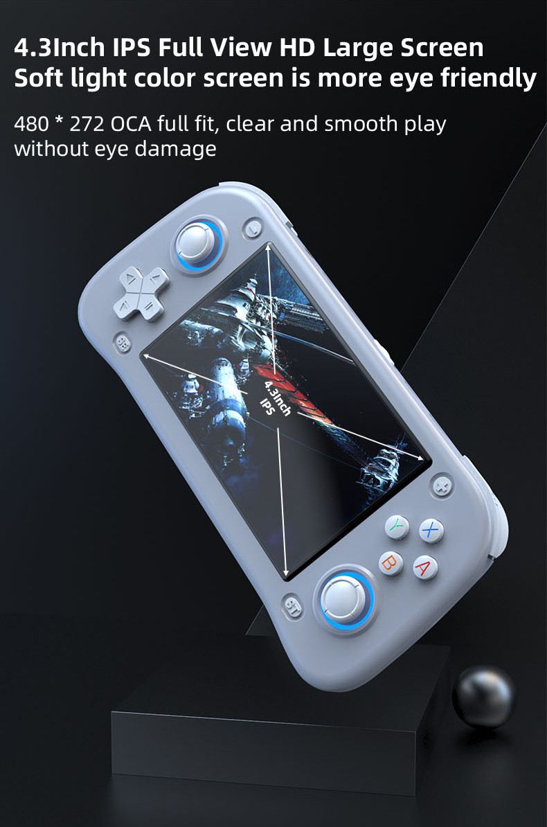 XF43 Retro Handheld Game Console Open Source 4.3inch IPS Screen Video Player