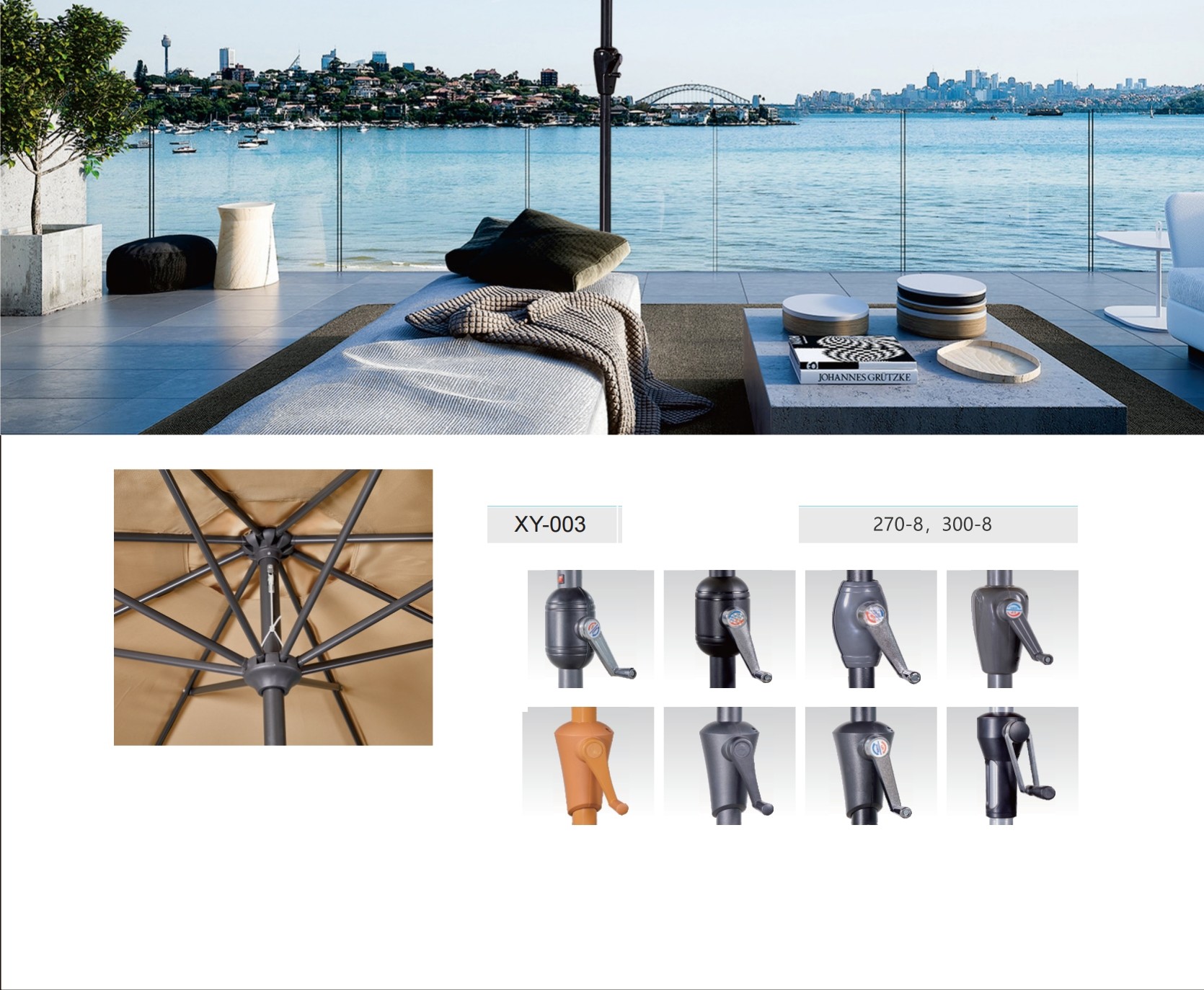 Large Backyard Umbrella Outdoor Garden Parasol Sun Protection Patio Outdoor Furniture Umbrellas