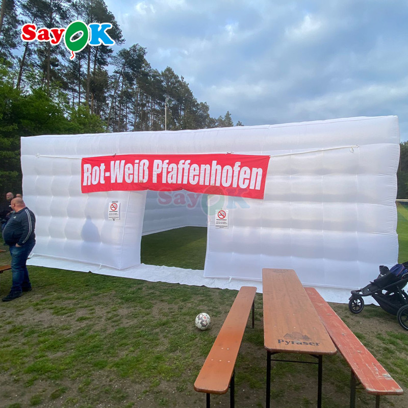 8m Large Cube Air Tents LED 80 People Party Event Inflatable Tent With Air Blower