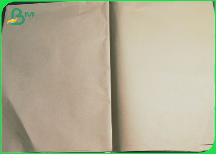 Recylabed Unbleached Brown Kraft Paper Roll 65gsm 110gsm 120gsm 30" 48"