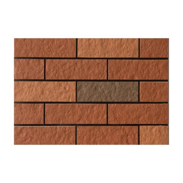 Classic Brown Brick Look Flexible Soft Stone Wall Tile For School Exterior Wall