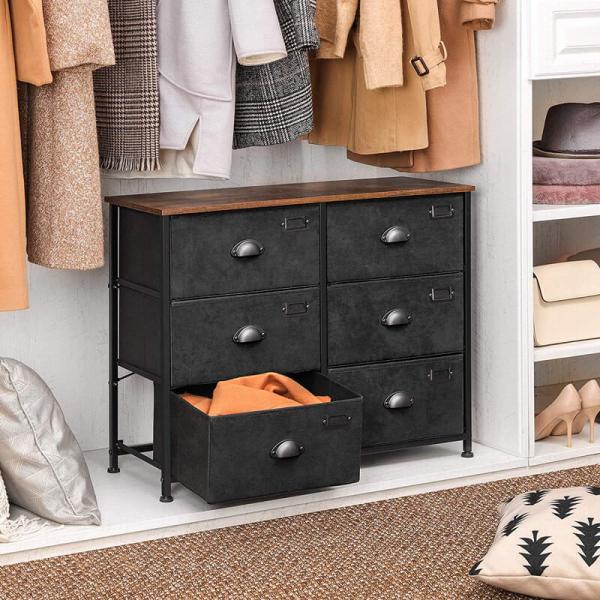 Fabric Drawer Dresser for Sale, Drawer Dresser for Bedroom, Industrial Style