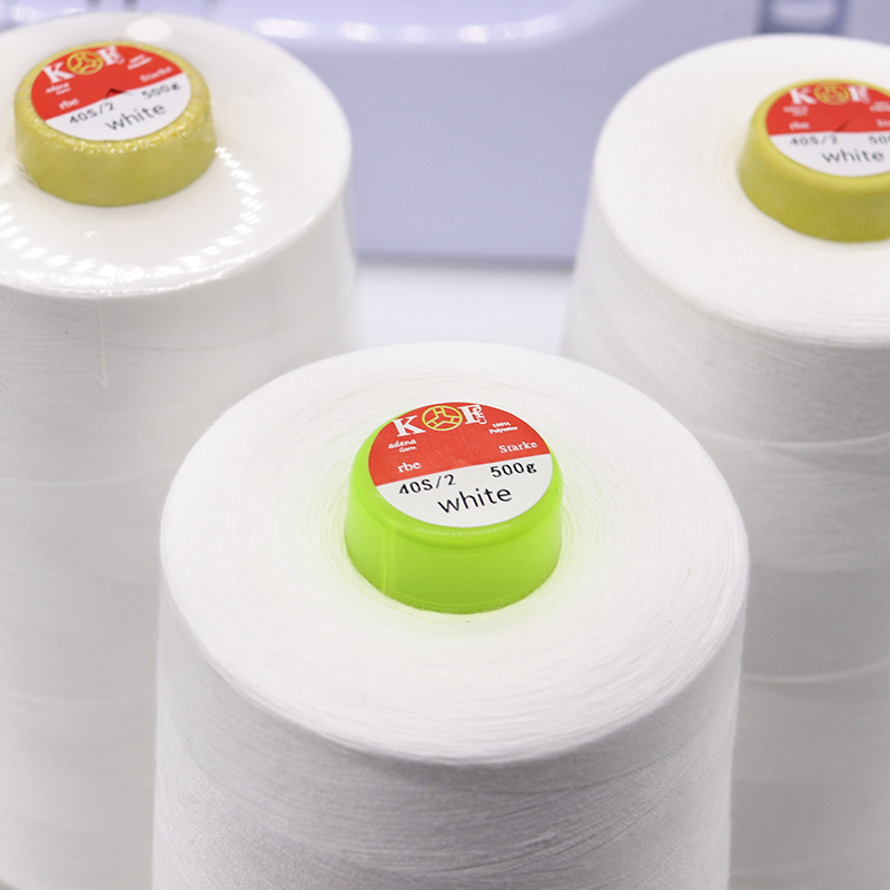 White 40S/2 Quilting Thread for Loom Edge Taping Bottom Durable and Long-lasting