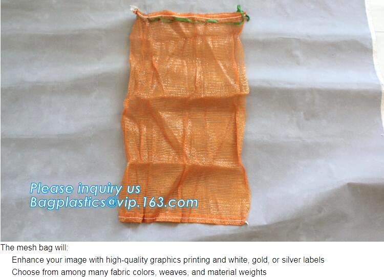 Reusable Solid Shopping Bag String Grocery Bag Shopper Cotton Tote Mesh Net Woven Portable Durable Shopping, BAGEASE