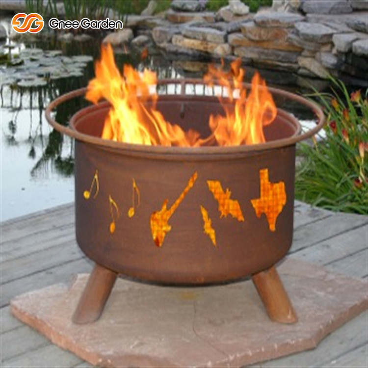 Wood Burning Fire Pit Burner Heavy Duty Corten Steel Fire Pit