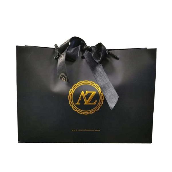 Upgrade Your Packaging with Our Luxury Matte Black Paper Bag Industrial Gift