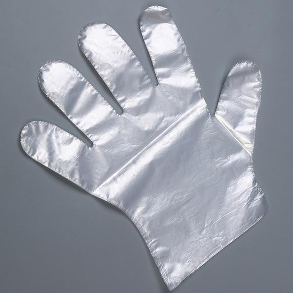 Clear Disposable Poly Gloves Powder And Latex Free / Plastic Catering Food Grade