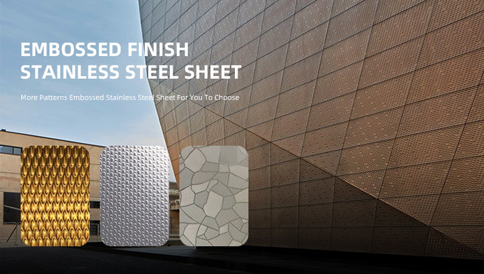 Custom Embossed SS Sheet 1mm Stainless Steel Plate For Construction