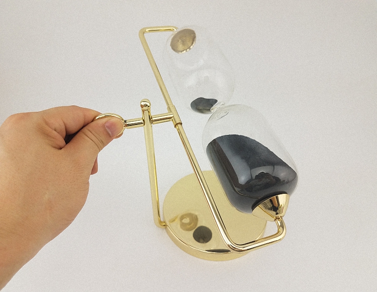 30 Minute 60 Minute Large Antique Brass Hourglass , Rotating Sand Timer Hourglass