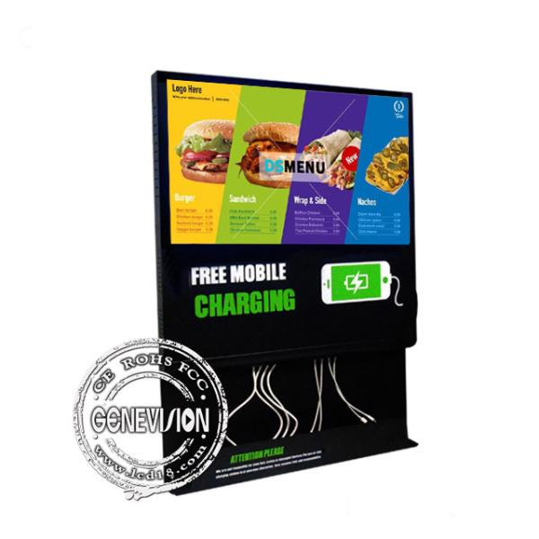 Brightness 450 Nit Wall Mount LCD Display Mobile Phone Charging Station