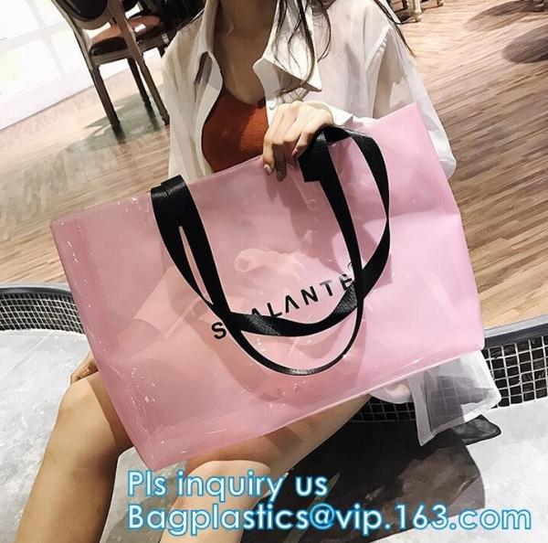 Clear PVC/Vinyl shoulder tote bag, outdoor carry clear pvc shoulder bag, fashion