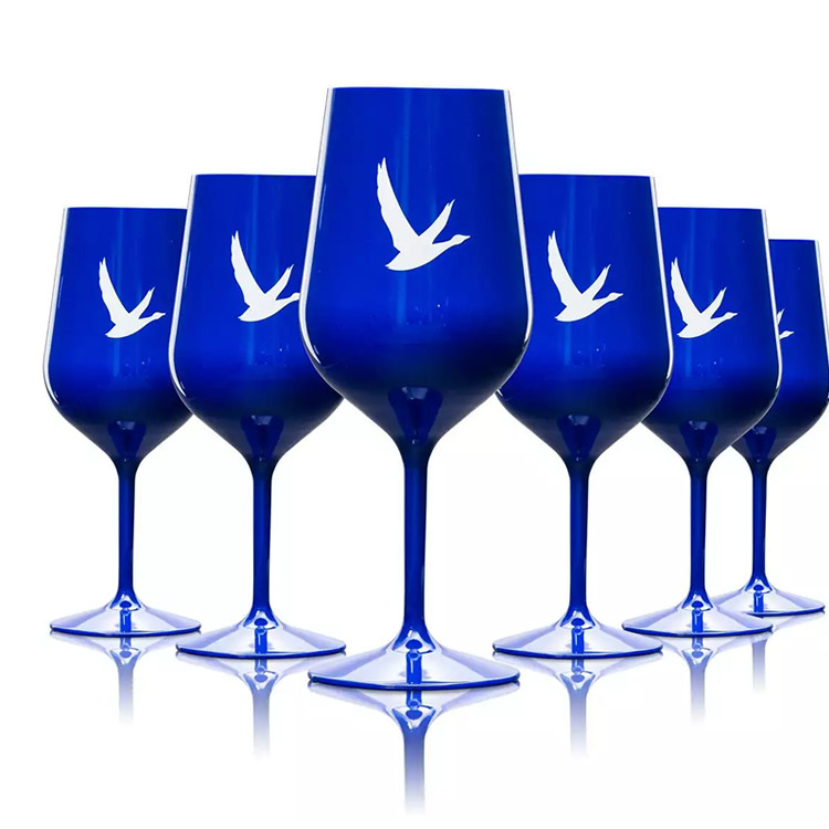 Party Vodka Reusable Plastic Wine Glasses White Blue Grey Goose Acrylic Glasses Tumbler