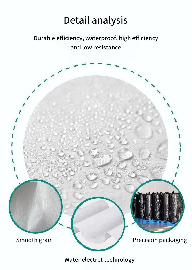 F6 H14 Melt Blown Filter Fabric Polypropylene Air Filter Screen Material