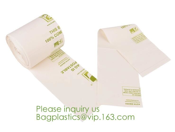 Eco-friendly Roll Compostable Plastic Bag Drawstring Biodegradable Garbage Bags,cornstarch custom compostable biodegrada
