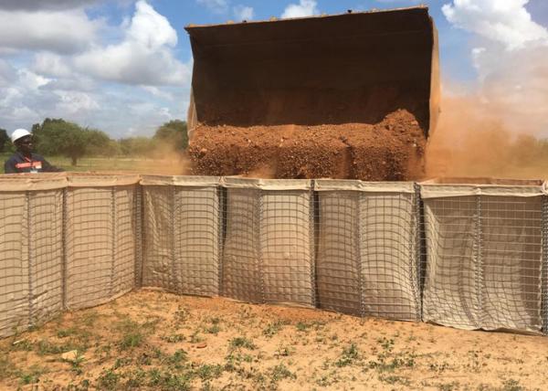 Heavy Galvanized Coated Military Hesco Bastion Barriers System Defensive Hesco