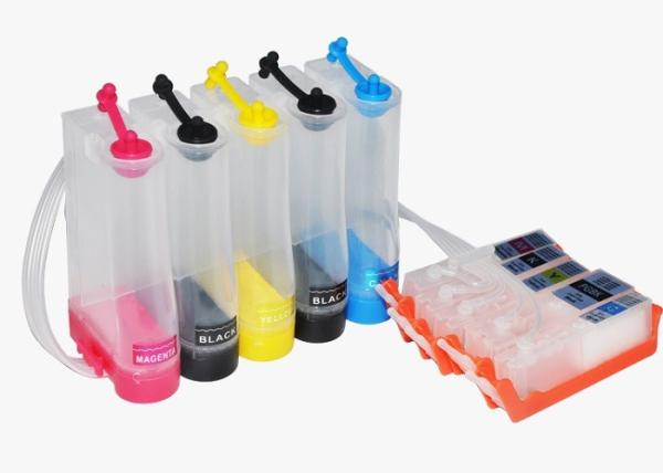 5 Colors Continuous Ink Supply System , Canon 451 Ink Cartridges 16ml / 25ml