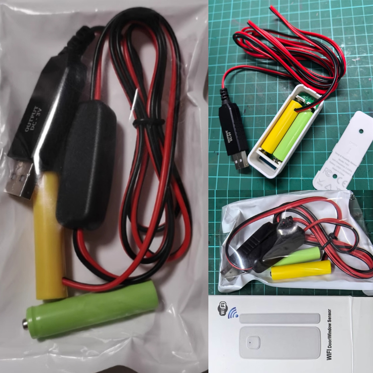 1.5v 3v 4.5v 6v LR6 AA LR03 AAA Battery Eliminator Replace USB Switch ON OFF Power Charger Cable for LED Light Electronic Toys
