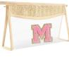 Buy cheap Straw woven clear Chenille Alphabet Makeup Bag Portable zipper waterproof PVC from wholesalers