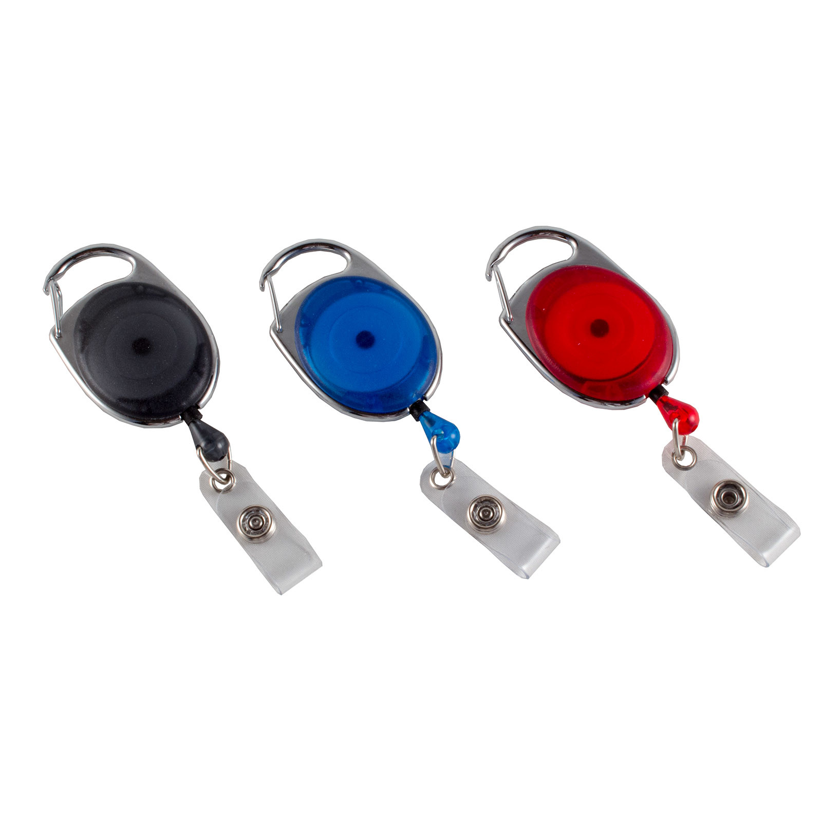 Black ID Card Accessories Retractable Id Badge Reels Belt Clip For Plastic Card Packing