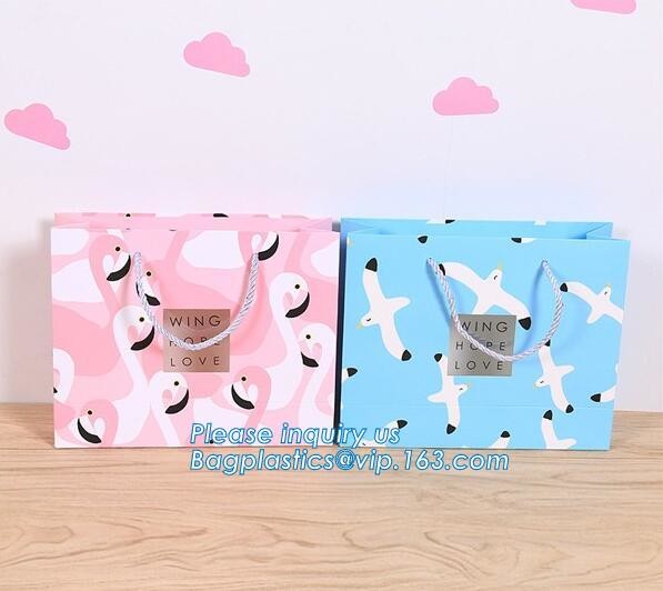 Full printed Luxury Paper Gift Bags Paper Carrier Bag Party Bag with Rope HandlesPersonalized Large Luxury Gift Shopping