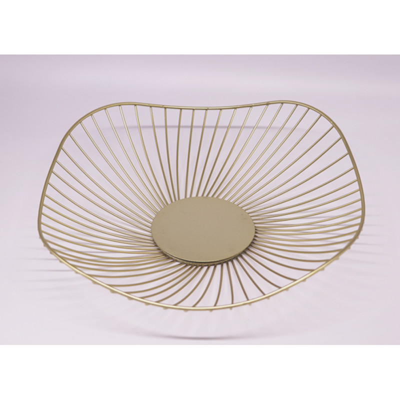 Fashion Household Storage OEM Gold Wire Fruit Basket