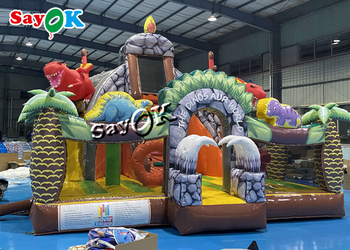 Jurassic Themed Dinosaur Animals Inflatable Bounce Castle 1000D