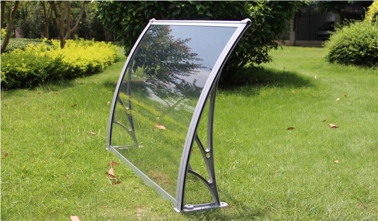 Wear Resistant Polycarbonate Window Awnings Aluminum Alloy Frame Balcony Use