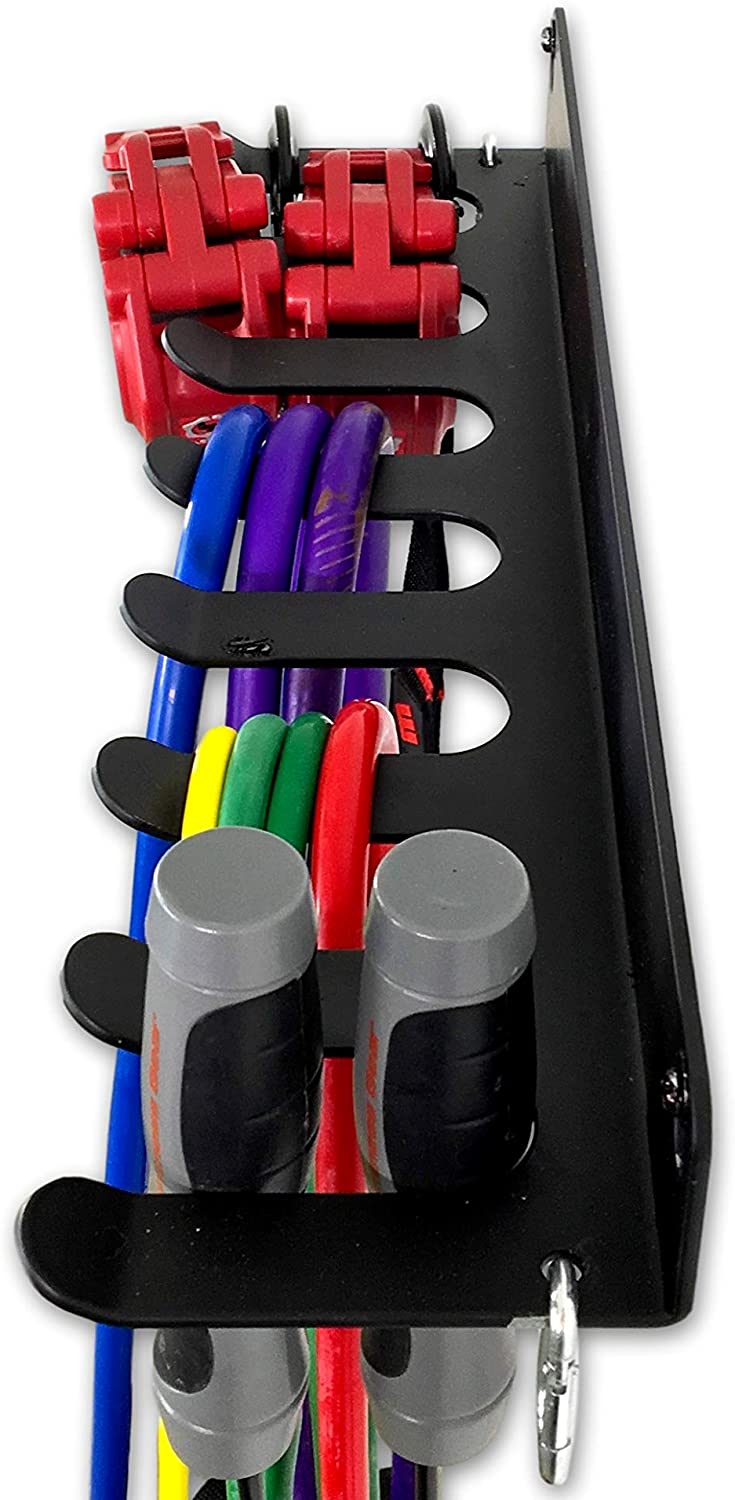 Wall Mount Yoga Mat Foam Roller Towel Rack Hanging Yoga Strap Hook