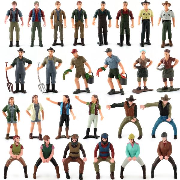 26 PCS People At Work Model Toy Pretend Professionals Figurines Career Figures