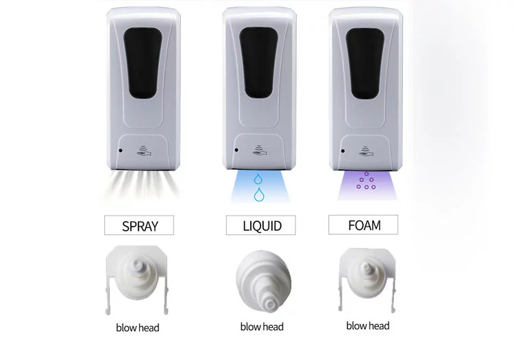 White Liquid Gel Hand Sanitizer Automatic Soap Dispenser Wall Mounted