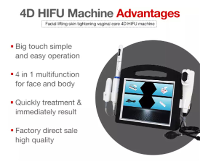 3 In 1 Hifu 4d Machine Portable Anti Aging Vagina Tightening Wrinkle Removal
