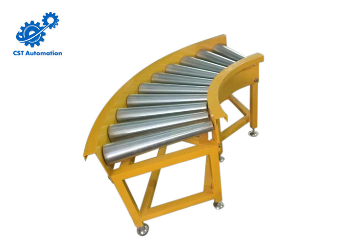 Stainless Steel 90 Degree Curved Roller Conveyor , 90 Degree Roller Conveyor