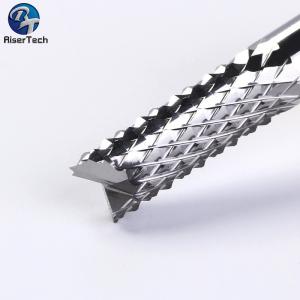  Corn Teeth Flute CNC Router Bits Carbide End Mill For PCB Board Carbon Fiber / Wood Tools Manufactures